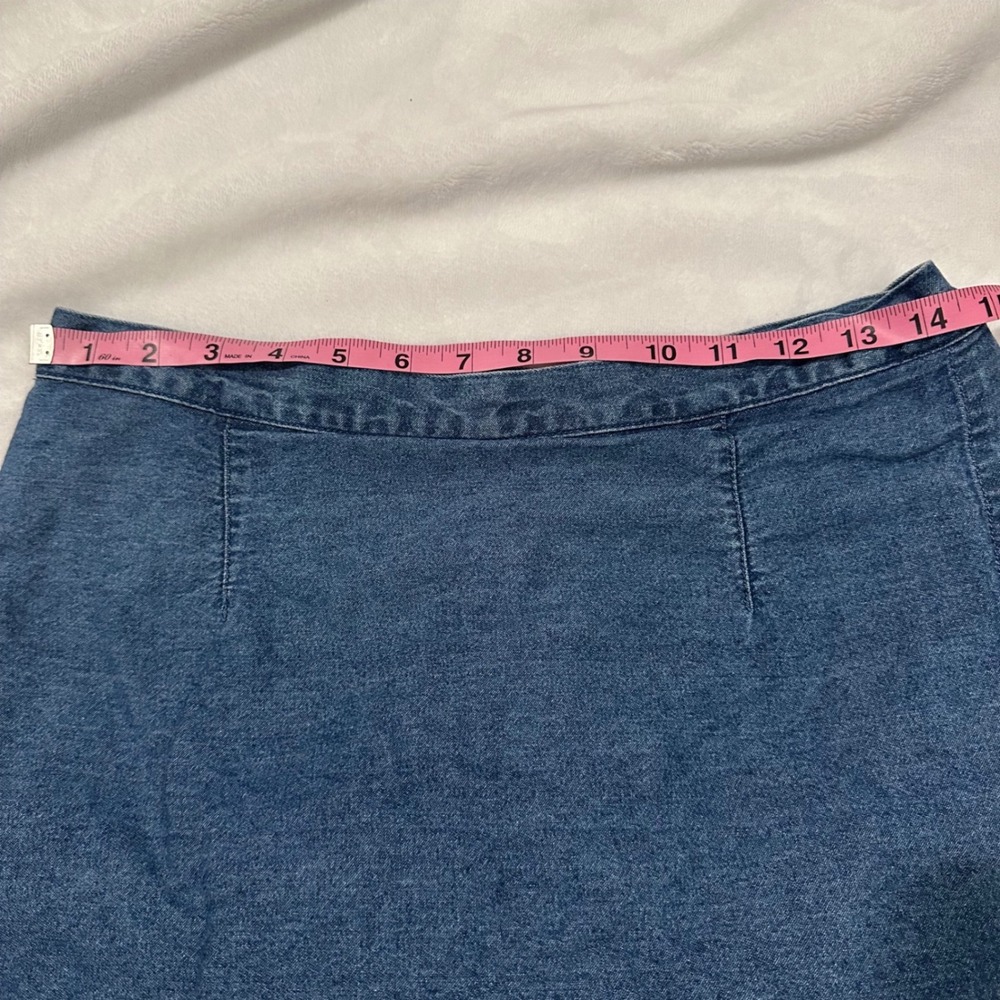 Vintage Style Denim Mini Skirt Size 14 - Picture 7 of 8